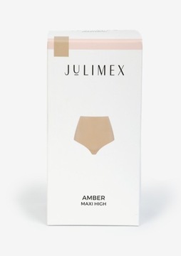 Julimex Figi Damskie Bezszwowe Majtki Wysoki Stan Amber Maxi High L