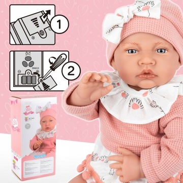 BABY DOLL БОЛЬШАЯ ИНТЕРАКТИВНАЯ РЕАЛИСТИЧЕСКАЯ соска KINDERPLAY ГОВОРИТ 41 СМ