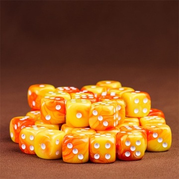 ZESTAW 5 KOSTEK K6 RPG CZERWONA PLAGA 1,6 CM
