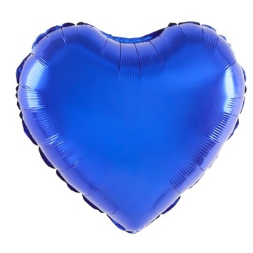 BALON FOLIOWY SERCE W KSZTAŁCIE SERCA NIEBIESKIE