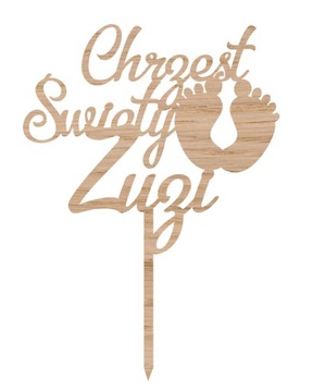 Topper TCD-10P- toper drewniany z okazji chrztu