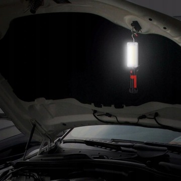 ЛАМПА ДЛЯ МАСТЕРСКОЙ COB LED РАБОЧАЯ ЛАМПА АККУМУЛЯТОРНАЯ 700 лм USB МАГНИТ + КРЮК