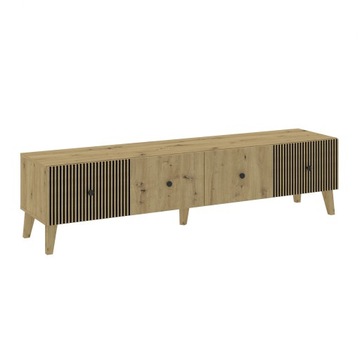 SZAFKA RTV SZAFKA POD TELEWIZOR DWUDRZWIOWA DĄB ARTISAN 180 CM