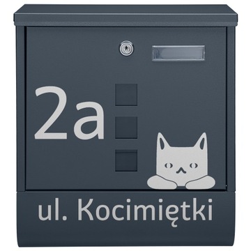 SKRZYNKA POCZTOWA NA LISTY ANTRACYTOWA SCHOWEK NA GAZETĘ WZORY TWÓJ NAPIS