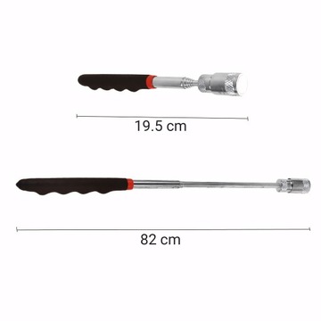 МАГНИТНЫЙ ЗАХВАТ ТЕЛЕСКОПИЧЕСКИЙ МАГНИТНЫЙ ФОНАРЬ СВЕТОДИОДНЫЙ ДИОД ДЛИННЫЙ 82 СМ