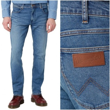 Męskie spodnie jeansowe proste Wrangler GREENSBORO W36 L32
