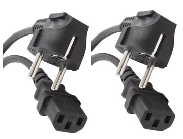 2x KABEL DO KOMPUTERA PC 1.8M DŁUGI MONITORA PROJEKTORA DRUKARKI TELEWIZORA