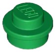 Lego 4073 płytka okrągła 1x1 zielony 1 szt NOWY