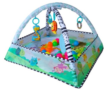 ОБРАЗОВАТЕЛЬНЫЙ КОВРИК ДЛЯ МАЛЫШЕЙ БОЛЬШОЙ ИНТЕРАКТИВНЫЙ МЯГКИЙ ИГРОВОЙ МЯЧ С ШАРИКАМИ