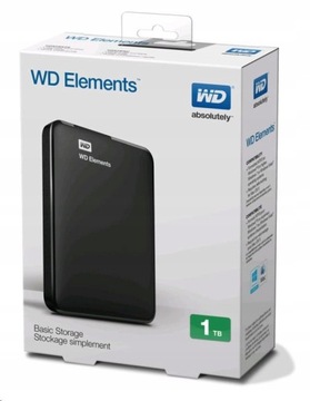 ПОРТАТИВНЫЙ НАКОПИТЕЛЬ WD Elements 1 ТБ с USB 3.0