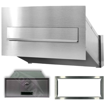 Skrzynka na listy JONIEC duża zwykła 285x145 SDZM INOX
