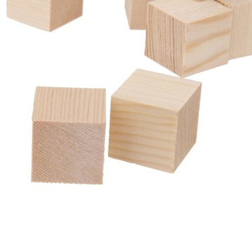 20 sztuk kostek o średnicy 25 mm z naturalnego drewna