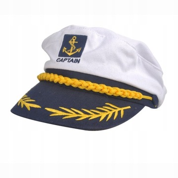 Regulowana czapka kapitana statku marynarki Navy