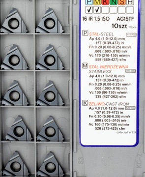 ПЛАСТИНА ДЛЯ ВНУТРЕННЕЙ РЕЗЬБЫ 16 IR 1.5 ISO