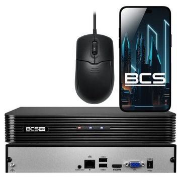 Rejestrator IP BCS-B-NVR1001(2.0) Na 10 Kamer BCS do 8Mpx P2P H.265+