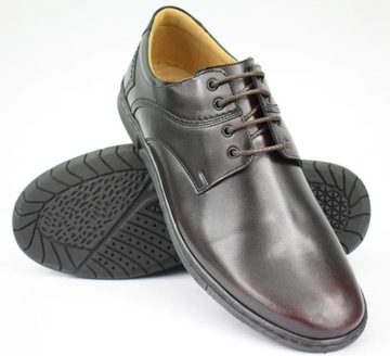 BUTY CASUAL MĘSKIE SKÓRA CZARNE 41 27,5cm PAN 1336
