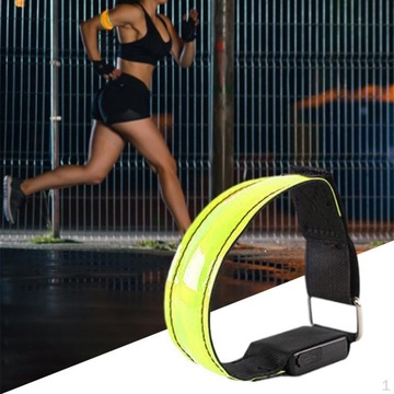 СВЕТЯЩАЯСЯ СВЕТООТРАЖАЮЩАЯ ЛЕНТА РЕМЕНЬ СО СВЕТОДИОДОМ Светоотражающая застежка на липучке Ошейник для рук на ногах