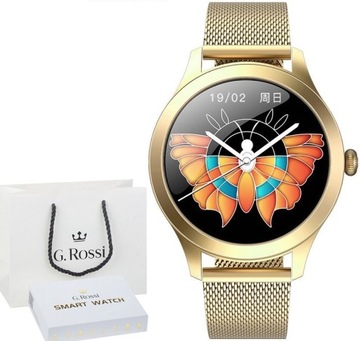 ZEGAREK SMARTWATCH DAMSKI G. ROSSI ZŁOTY CIŚNIENIE I TLEN WE KRWI