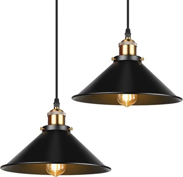 Befurglor Zestaw 2 lamp wiszących w stylu vintage