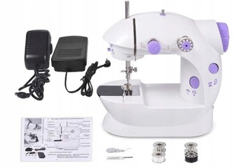 Mini Maszyna do Szycia Elektryczna LED Domowa Łatwa w Obsłudze + Akcesoria
