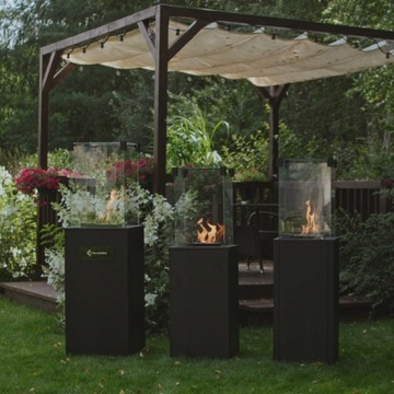 OGRZEWACZ GAZOWY PATIO SLIM CZARNY + BIOKOMINEK