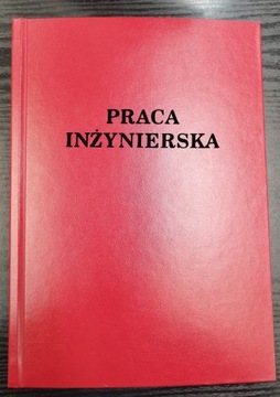 Wydruk i Oprawa Praca Inżynierska Czerwona Napis Czarny