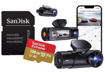 REJESTRATOR VANTRUE N4 PRO 3CH 2K/FHD/FHD + 128GB