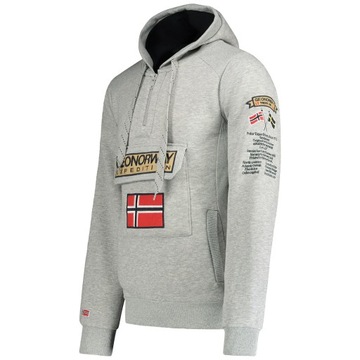 Geographical Norway Sweatshirt Gymclass Hoodie Light Grey Man