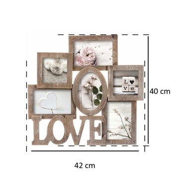 ФОТОРАМКА С НАПИСЬЮ ЛЮБОВЬ 6 ФОТОКОЛЛАЖ