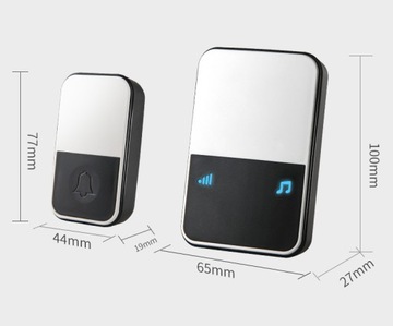 Беспроводной дверной звонок Q199, водонепроницаемый IP44, мелодии, для дома и работы