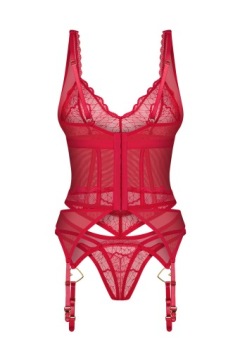 Obsessive Cupide Desir красный корсет S/M