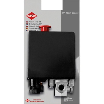 Airpress Wyłącznik Ciśnieniowy 1/4'' 400V 6 Bar AP 4304012
