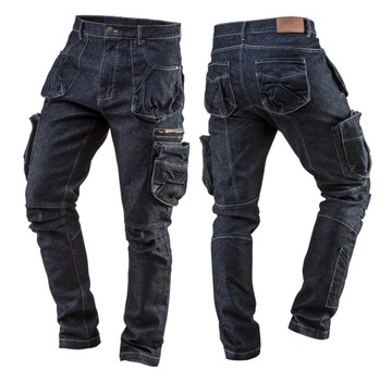 NEO SPODNIE ROBOCZE do pasa MONTERSKIE r. S jeans