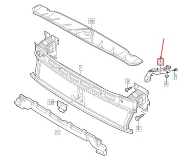 AUDI Q2 FRONTA NÁRAZNÍK CARRIER LEFT GUIDE SECTION 81A807183
