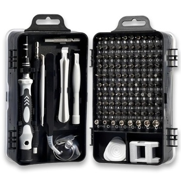 Uniwersalny ZESTAW ŚRUBOKRĘTÓW PRECYZYJNYCH 115w1 WKRĘTAKI TORX BITY GSM