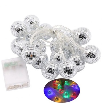 USB/Battery Power LED Disco Ball Mirror Lamp Garland Lights Fairy String