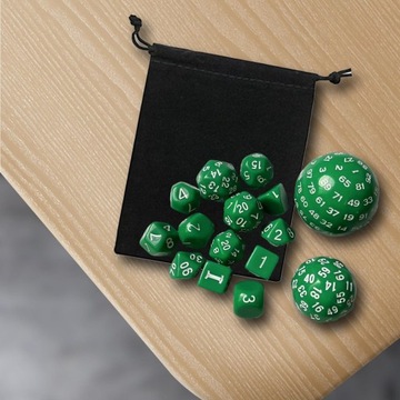 15x многогранные игральные кости, сувениры для вечеринок, развлекательные игрушки, зеленые акриловые игральные кости