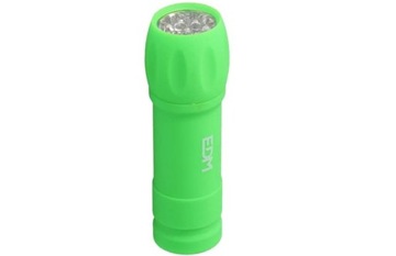 eDM Rubber mini latarka, gumowa, 9 diod LED