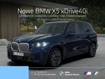 BMW X5 G05 SUV Facelifting 3.0 40i 381KM 2026 BMW X5 xDrive40i 381 KM mHEV - Gotowy do Odbioru - Hak Holowniczy - Kamera