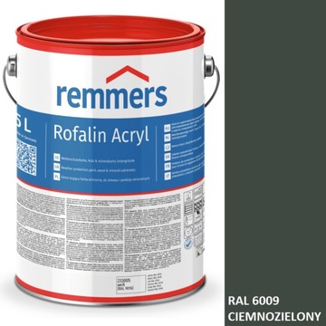 ROFALIN ACRYL FARBA KRYJĄCA 5 L 6009 CIEMNOZIELONY