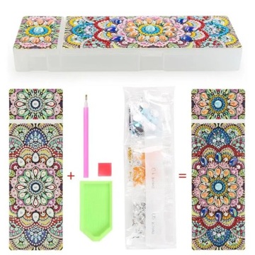5D DIY Mandala o specjalnym kształcie diamentowe malowanie studenci piórnik