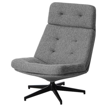 IKEA HAVBERG Fotel obrotowy, Lejde szary-czarny