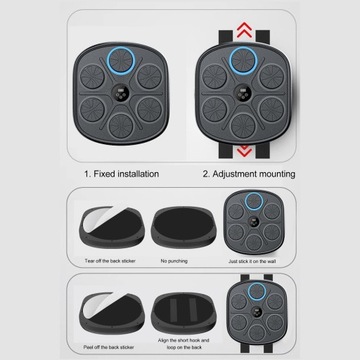 TRENAŻER BOKSERSKI DO MONTAŻU ŚCIANIE MUZYKA GŁOŚNIK WOREK + REKAWICE