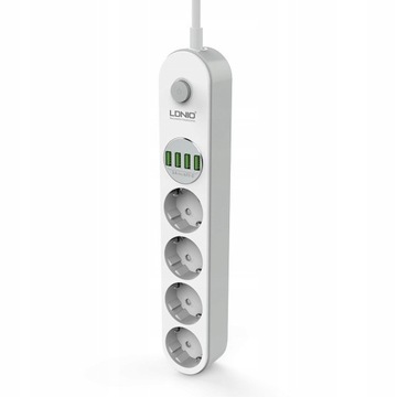 Power Strip из 4 розеток + 4 -кратный удлинитель USB