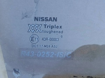 NISSAN PRIME P11 SKLO (OKNO) DVEŘE PRAVÝ PŘEDNÍ