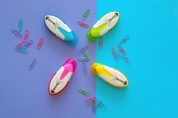 Скрепки для бумаг с пастельным покрытием 28 мм MemoBe 100 шт.