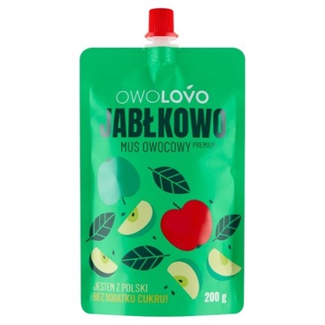 OWOLOVO Jabłko Mus owocowy bez cukru 200 g