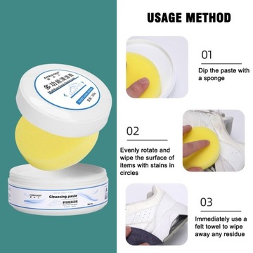 Белый крем для чистки обуви. Отбеливающий крем для удаления пятен с обуви.