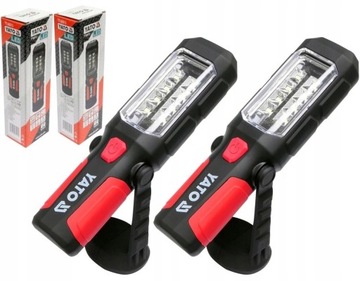 YATO LAMPA LATARKA WARSZTATOWA 2w1 LED MAGNES HACZYK 2 SZTUKI YT-08513