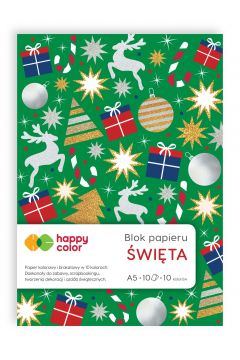 HappyColor blok efekt Xmas A5 150-230g 5*10k święta